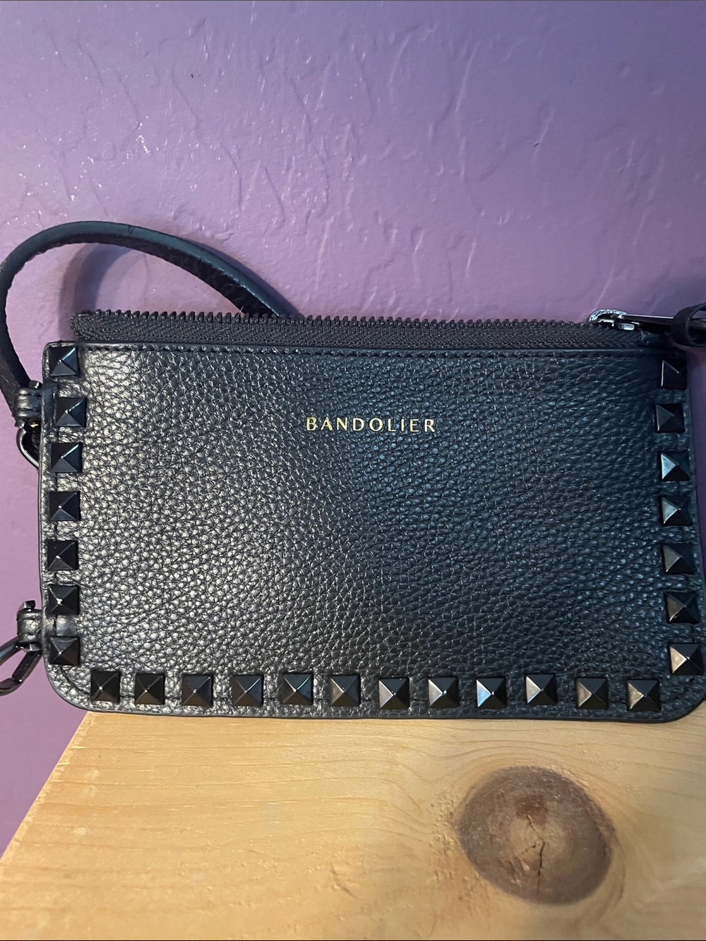 BANDOLIER STUDDED PHONE POUCH